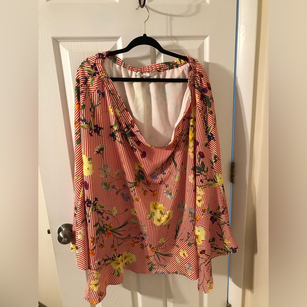 Calvin Klein floral striped skirt